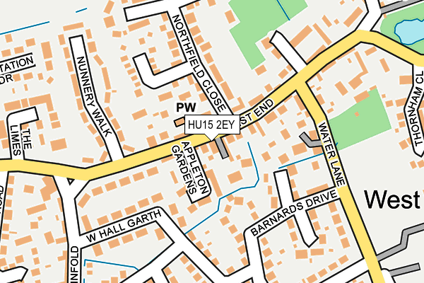 HU15 2EY map - OS OpenMap – Local (Ordnance Survey)