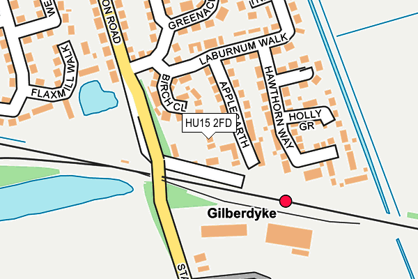 HU15 2FD map - OS OpenMap – Local (Ordnance Survey)