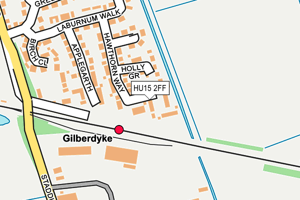 HU15 2FF map - OS OpenMap – Local (Ordnance Survey)