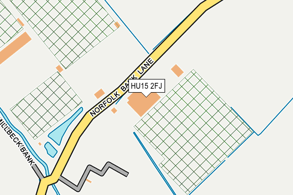 HU15 2FJ map - OS OpenMap – Local (Ordnance Survey)