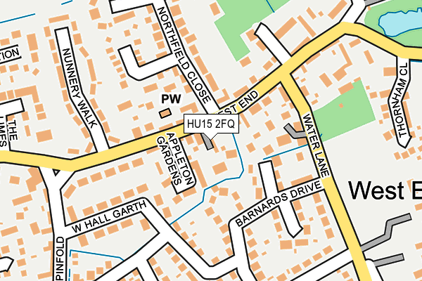 HU15 2FQ map - OS OpenMap – Local (Ordnance Survey)