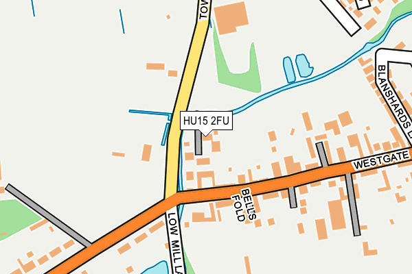 HU15 2FU map - OS OpenMap – Local (Ordnance Survey)