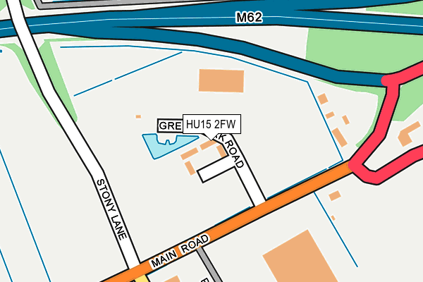 HU15 2FW map - OS OpenMap – Local (Ordnance Survey)