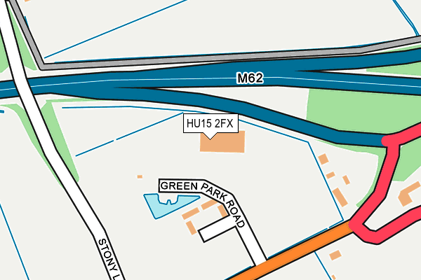 HU15 2FX map - OS OpenMap – Local (Ordnance Survey)