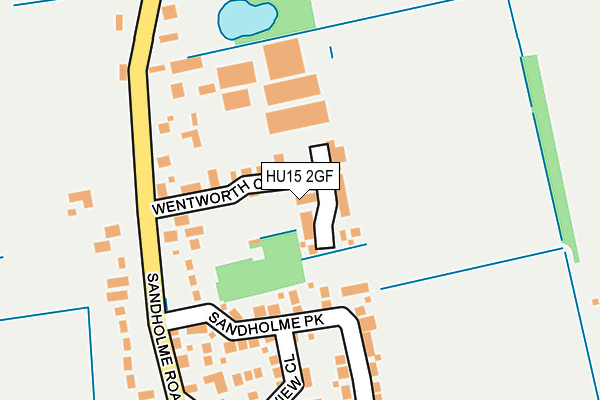 HU15 2GF map - OS OpenMap – Local (Ordnance Survey)