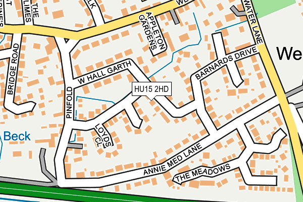 HU15 2HD map - OS OpenMap – Local (Ordnance Survey)