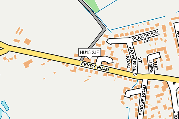 HU15 2JF map - OS OpenMap – Local (Ordnance Survey)