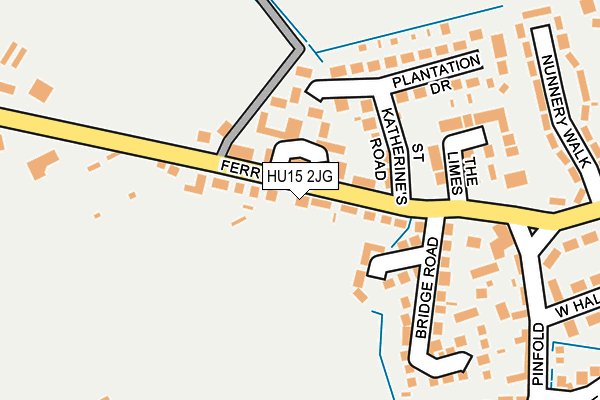 HU15 2JG map - OS OpenMap – Local (Ordnance Survey)