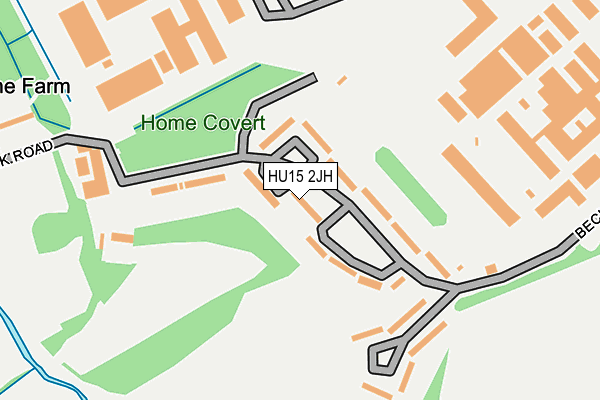 HU15 2JH map - OS OpenMap – Local (Ordnance Survey)