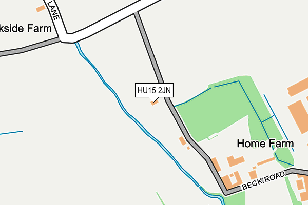 HU15 2JN map - OS OpenMap – Local (Ordnance Survey)