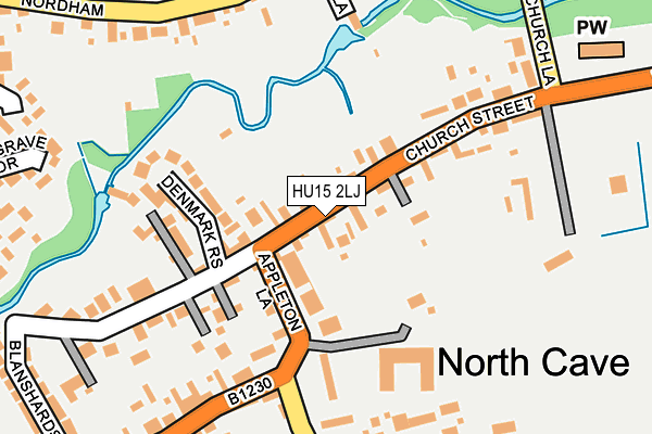 HU15 2LJ map - OS OpenMap – Local (Ordnance Survey)