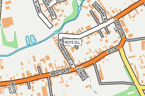 HU15 2LL map - OS OpenMap – Local (Ordnance Survey)