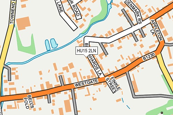HU15 2LN map - OS OpenMap – Local (Ordnance Survey)
