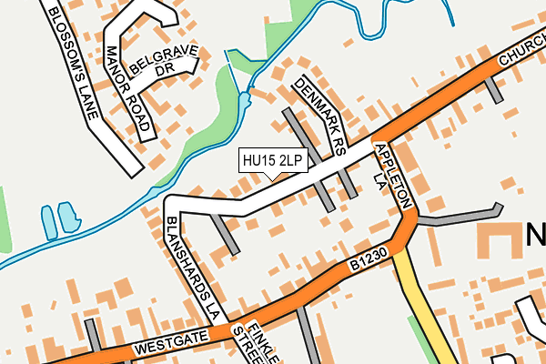 HU15 2LP map - OS OpenMap – Local (Ordnance Survey)