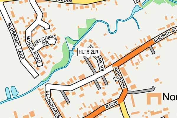 HU15 2LR map - OS OpenMap – Local (Ordnance Survey)