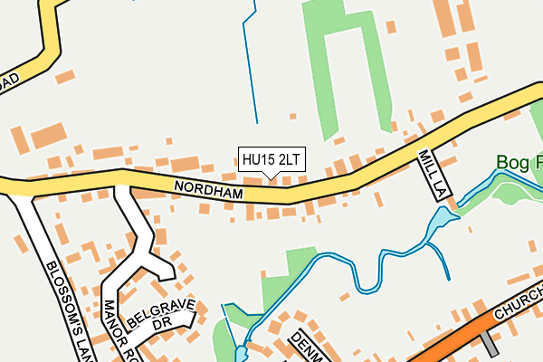 HU15 2LT map - OS OpenMap – Local (Ordnance Survey)