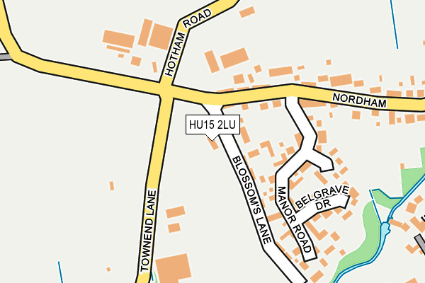 HU15 2LU map - OS OpenMap – Local (Ordnance Survey)