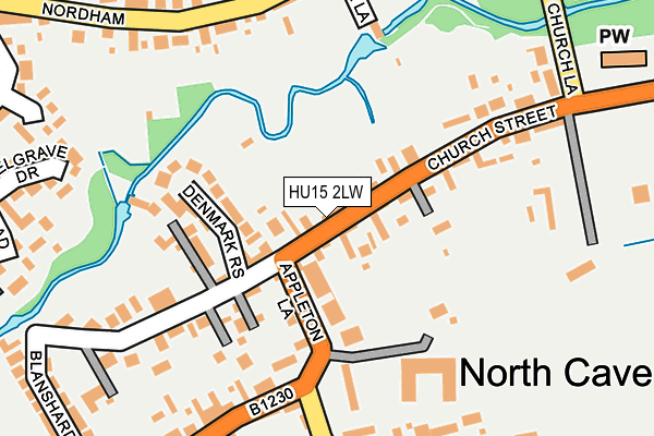 HU15 2LW map - OS OpenMap – Local (Ordnance Survey)