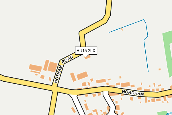 HU15 2LX map - OS OpenMap – Local (Ordnance Survey)