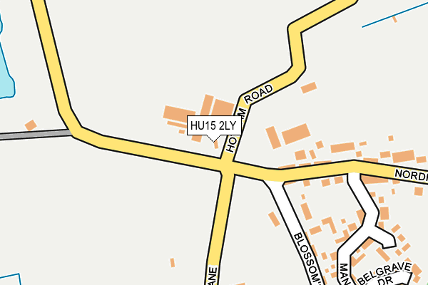 HU15 2LY map - OS OpenMap – Local (Ordnance Survey)