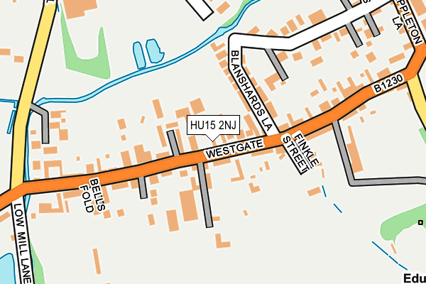HU15 2NJ map - OS OpenMap – Local (Ordnance Survey)