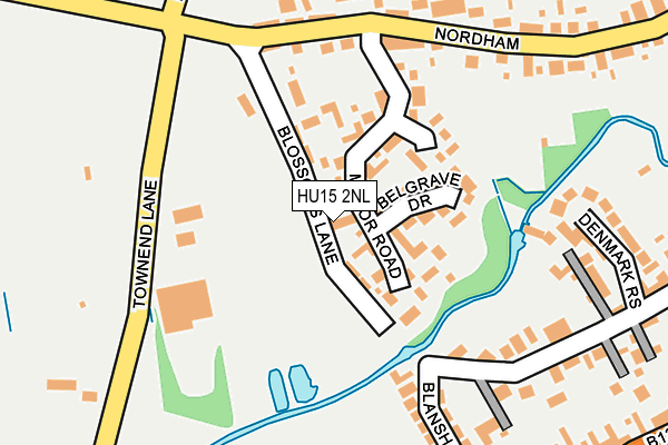 HU15 2NL map - OS OpenMap – Local (Ordnance Survey)