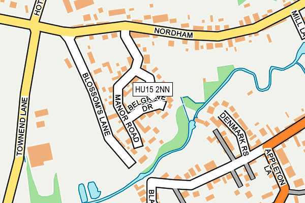 HU15 2NN map - OS OpenMap – Local (Ordnance Survey)
