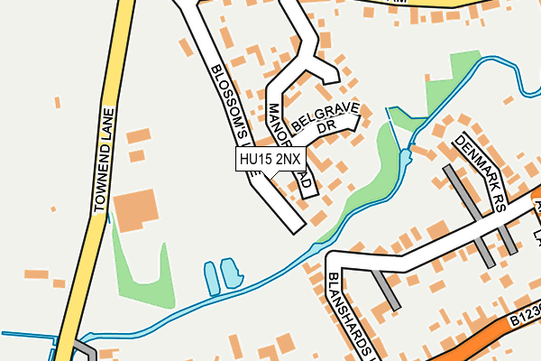 HU15 2NX map - OS OpenMap – Local (Ordnance Survey)