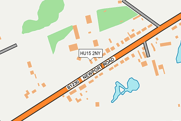 HU15 2NY map - OS OpenMap – Local (Ordnance Survey)
