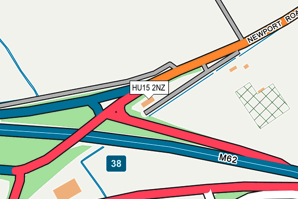 HU15 2NZ map - OS OpenMap – Local (Ordnance Survey)