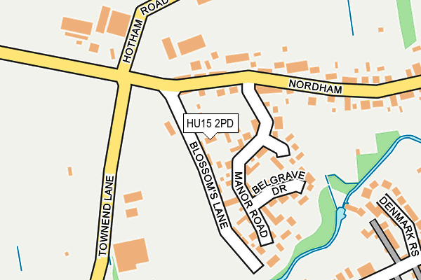 HU15 2PD map - OS OpenMap – Local (Ordnance Survey)