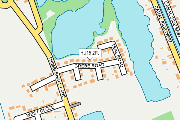 HU15 2PJ map - OS OpenMap – Local (Ordnance Survey)