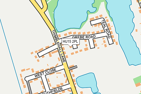 HU15 2PL map - OS OpenMap – Local (Ordnance Survey)