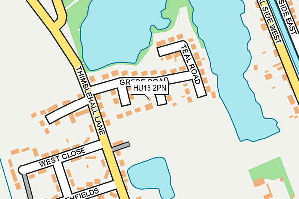 HU15 2PN map - OS OpenMap – Local (Ordnance Survey)