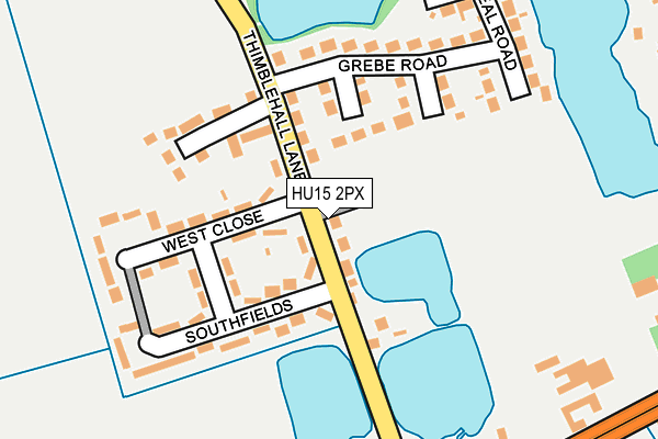 HU15 2PX map - OS OpenMap – Local (Ordnance Survey)