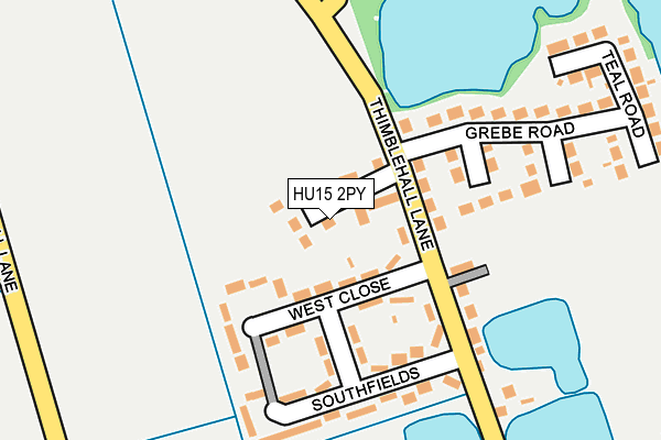 HU15 2PY map - OS OpenMap – Local (Ordnance Survey)