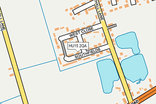 HU15 2QA map - OS OpenMap – Local (Ordnance Survey)