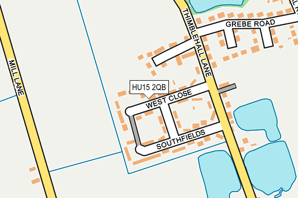 HU15 2QB map - OS OpenMap – Local (Ordnance Survey)