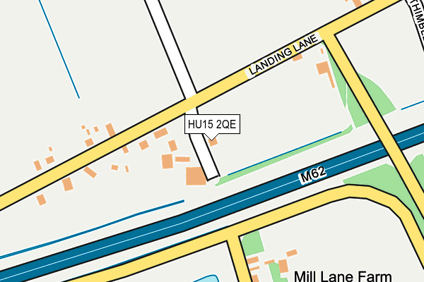 HU15 2QE map - OS OpenMap – Local (Ordnance Survey)