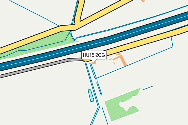 HU15 2QG map - OS OpenMap – Local (Ordnance Survey)