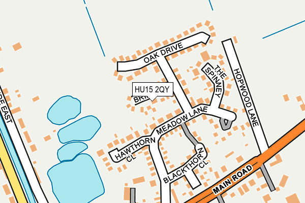 HU15 2QY map - OS OpenMap – Local (Ordnance Survey)