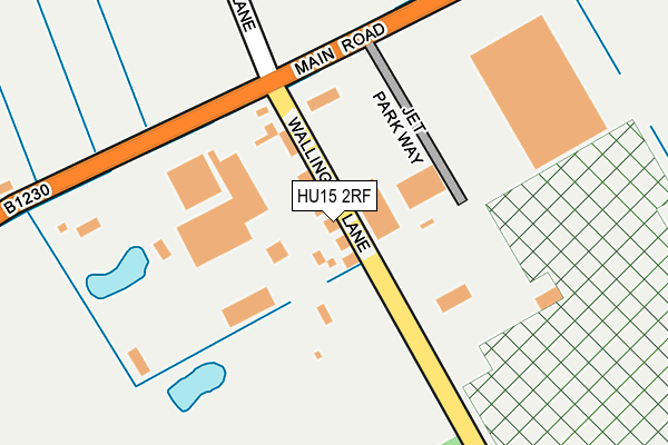HU15 2RF map - OS OpenMap – Local (Ordnance Survey)