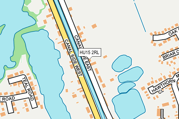 HU15 2RL map - OS OpenMap – Local (Ordnance Survey)