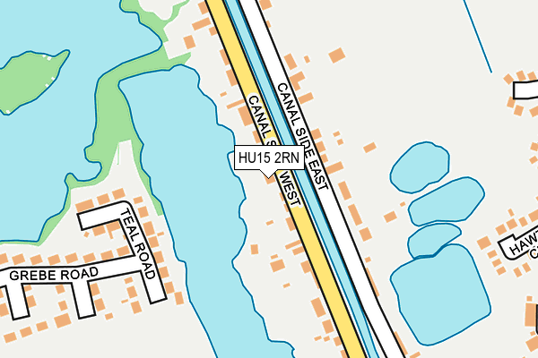 HU15 2RN map - OS OpenMap – Local (Ordnance Survey)