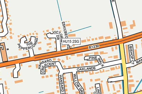 HU15 2SG map - OS OpenMap – Local (Ordnance Survey)