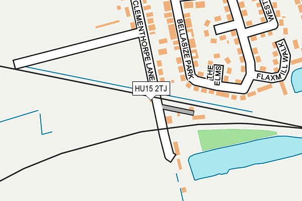 HU15 2TJ map - OS OpenMap – Local (Ordnance Survey)