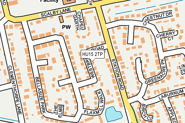 HU15 2TP map - OS OpenMap – Local (Ordnance Survey)