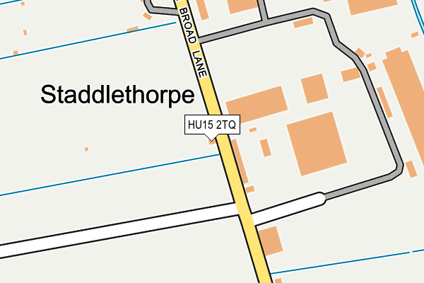 HU15 2TQ map - OS OpenMap – Local (Ordnance Survey)