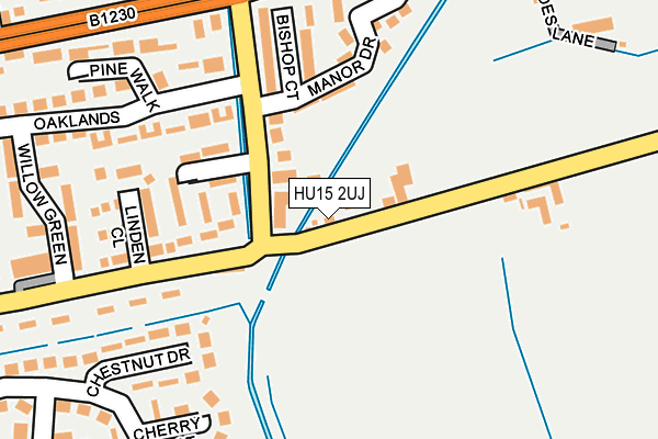 HU15 2UJ map - OS OpenMap – Local (Ordnance Survey)