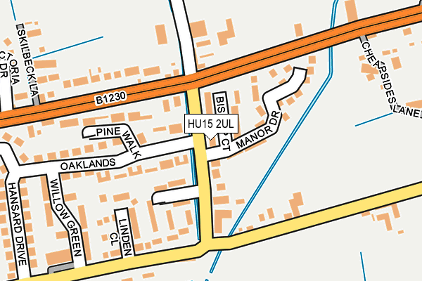 HU15 2UL map - OS OpenMap – Local (Ordnance Survey)